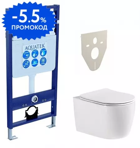 Комплект инсталляция с унитазом и крышкой «Aquatek» Set Aquatek Европа New cm безободковый белый
Комплект инсталляция с унитазом и крышкой «Aquatek» Set Aquatek Европа New cm безободковый белый