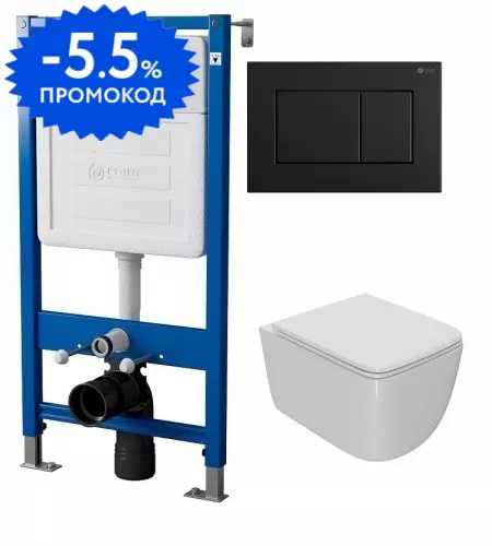 Комплект инсталляция с унитазом, крышкой и кнопкой смыва «Point» PN48010BM (PN48036WG/клавиша PN44081BM/унитаз Меркурий PN41831) безободковый белый
Комплект инсталляция с унитазом, крышкой и кнопкой смыва «Point» PN48010BM (PN48036WG/клавиша PN44081BM/унитаз Меркурий PN41831) безободковый белый