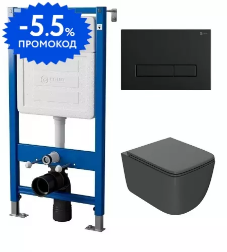 Комплект инсталляция с унитазом, крышкой и кнопкой смыва «Point» PN48023BM (PN48036WG/клавиша PN44831BM/унитаз Меркурий PN41831GM) безободковый графит
Комплект инсталляция с унитазом, крышкой и кнопкой смыва «Point» PN48023BM (PN48036WG/клавиша PN44831BM/унитаз Меркурий PN41831GM) безободковый графит