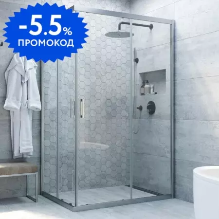 Душевой угол-ограждение «Vegas Glass» ZA-F Novo h2000 110/100 прозрачный/матовый хром без поддона универсальный 
Душевой угол-ограждение «Vegas Glass» ZA-F Novo h2000 110/100 прозрачный/матовый хром без поддона универсальный