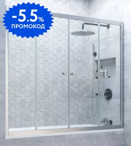 Шторка на ванну стеклянная «Vegas Glass» Z2V Novo 150/140 Crystal vision/хром матовый
Шторка на ванну стеклянная «Vegas Glass» Z2V Novo 150/140 Crystal vision/хром матовый