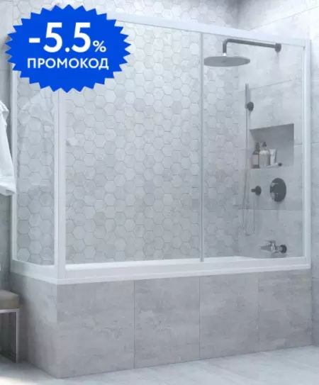 Шторка на ванну стеклянная «Vegas Glass» ZV+ZVF Novo 150/85 Crystal vision/белая универсальная
Шторка на ванну стеклянная «Vegas Glass» ZV+ZVF Novo 150/85 Crystal vision/белая универсальная
