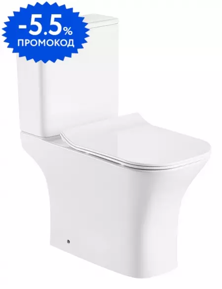 Унитаз компакт безободковый «Azario» Fretta Square AZ-5121-G белый с сиденьем дюропласт с микролифтом белое
Унитаз компакт безободковый «Azario» Fretta Square AZ-5121-G белый с сиденьем дюропласт с микролифтом белое