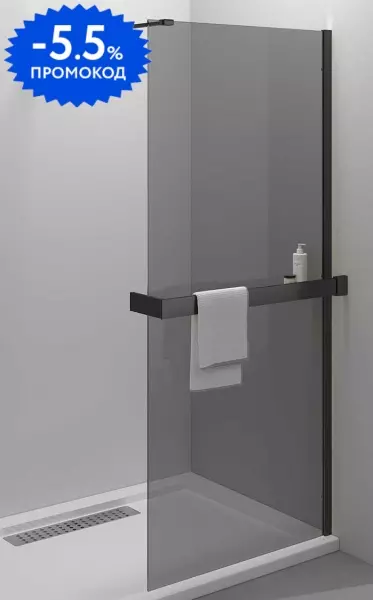Душевая перегородка «Vincea» Walk-In HR VSW-4HR800CGB 80/200 тонированная/чёрная универсальная
Душевая перегородка «Vincea» Walk-In HR VSW-4HR800CGB 80/200 тонированная/чёрная универсальная