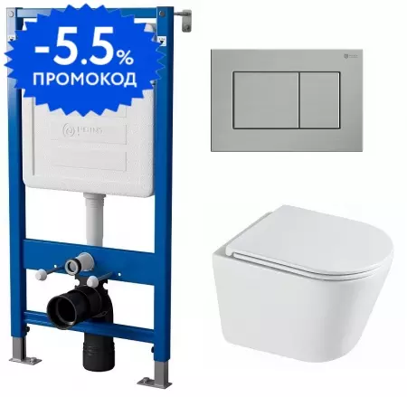 Комплект инсталляция с унитазом, крышкой и кнопкой смыва «Point» PN48304SB (инсталляция PN45120/клавиша Ника/унитаз Венера) безободковый белый
Комплект инсталляция с унитазом, крышкой и кнопкой смыва «Point» PN48304SB (инсталляция PN45120/клавиша Ника/унитаз Венера) безободковый белый