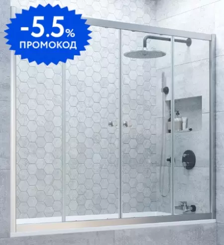 Шторка на ванну стеклянная «Vegas Glass» Z2V Novo 155/140 прозрачная/хром матовая
Шторка на ванну стеклянная «Vegas Glass» Z2V Novo 155/140 прозрачная/хром матовая