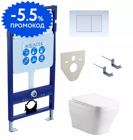 Комплект инсталляция с унитазом, крышкой и кнопкой смыва «Aquatek» Set Aquatek Амадео cm-009 4в1 (инсталляция/унитаз с сиденьем/крепеж/звукоизоляционная прокладка) безободковый белый
Комплект инсталляция с унитазом, крышкой и кнопкой смыва «Aquatek» Set Aquatek Амадео cm-009 4в1 (инсталляция/унитаз с сиденьем/крепеж/звукоизоляционная прокладка) безободковый белый