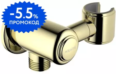 Подключение для душевого шланга «Aquatek» Классик AQ2462PG с держателем для лейки полированное золото
Подключение для душевого шланга «Aquatek» Классик AQ2462PG с держателем для лейки полированное золото