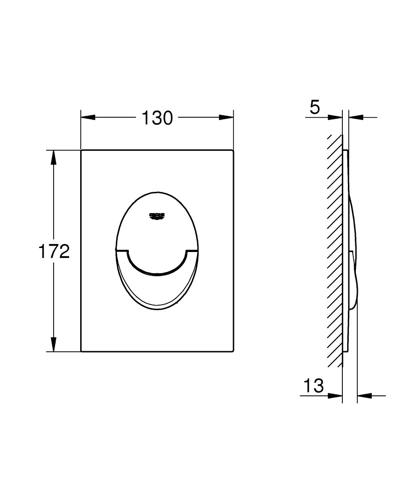 Комплект инсталляция с унитазом, крышкой и кнопкой смыва «Grohe» Solido ...
