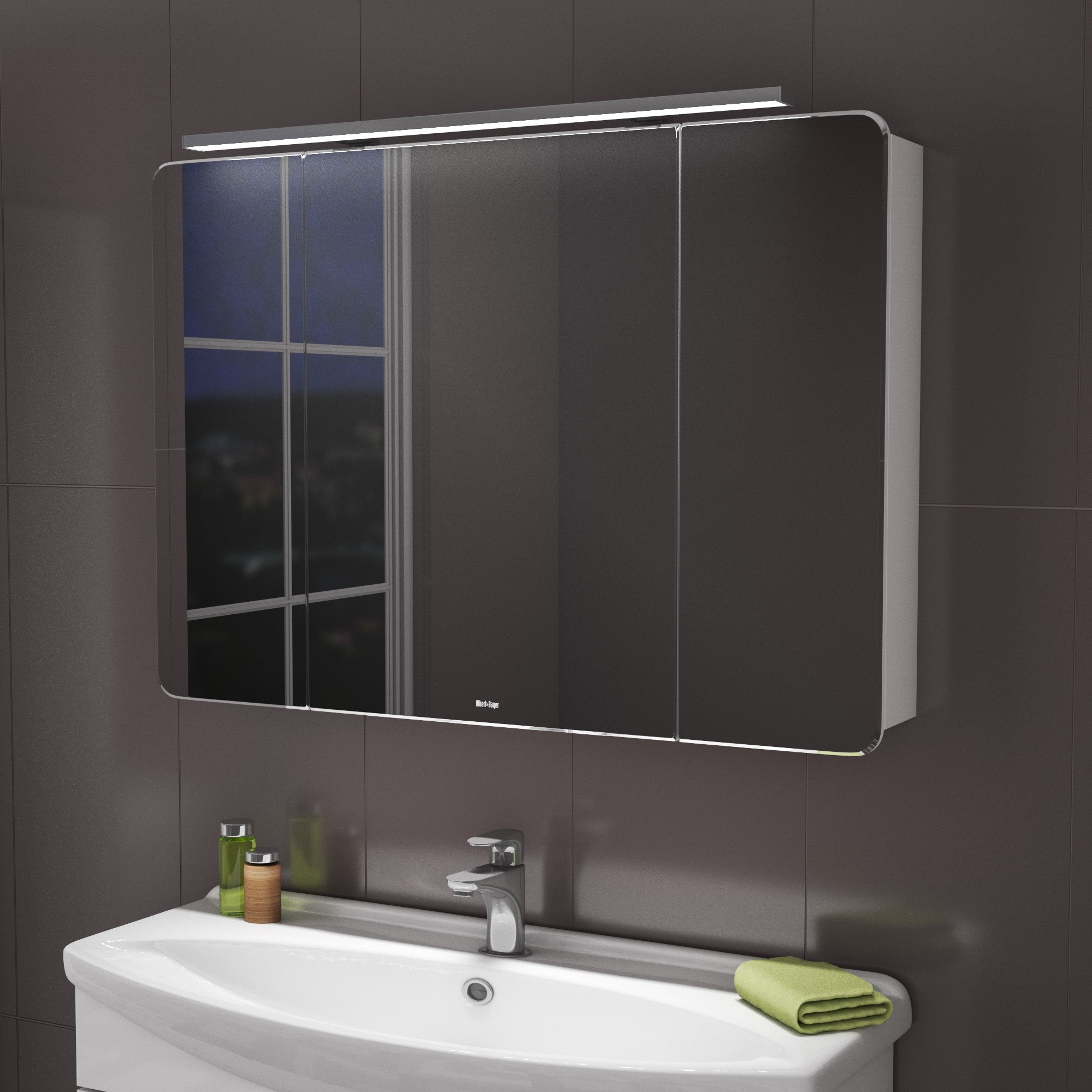 Зеркальный шкаф «Albert&Bayer» Elegance 100/70BM без света белый Москва ...