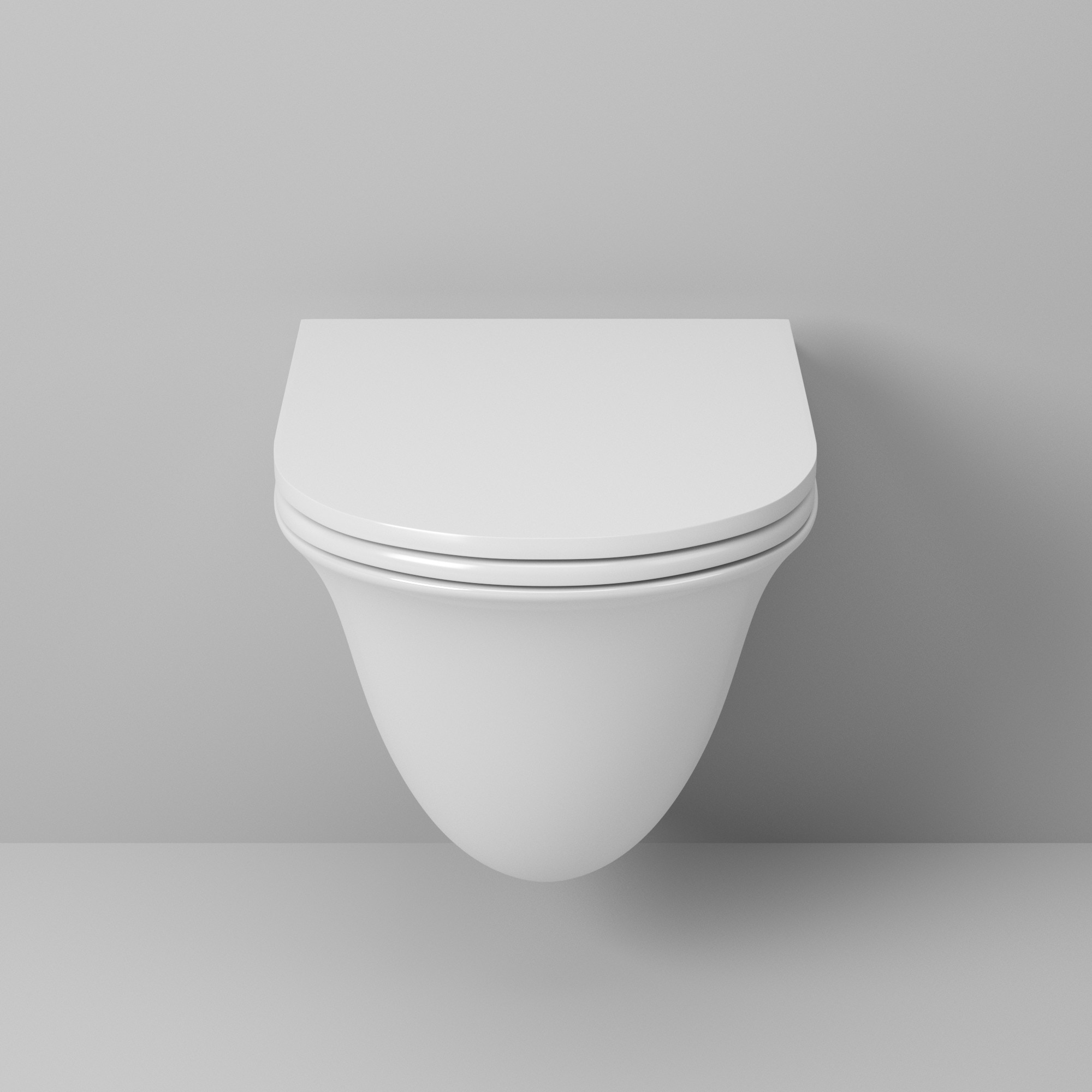 Подвесной унитаз безободковый «Grossman» GR-4412S белый с сиденьем ...