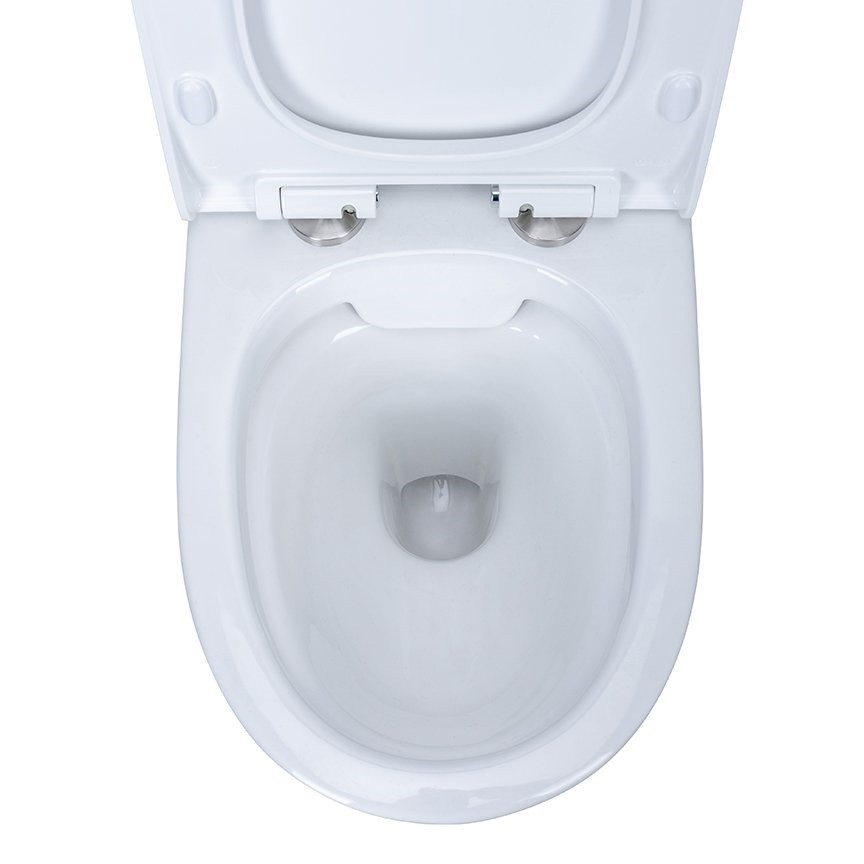 Унитаз компакт безободковый «Belbagno» Steam белый с сиденьем дюропласт ...