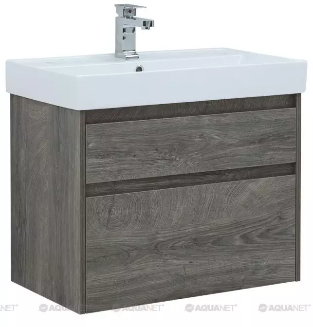 Тумба с раковиной «Aquanet» Nova Lite 75 с 2 ящиками (Латина 75 ...