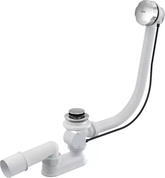 

Сифон для ванны слив-перелив «AlcaPlast» А55К перелив 60 см хром полуавтомат