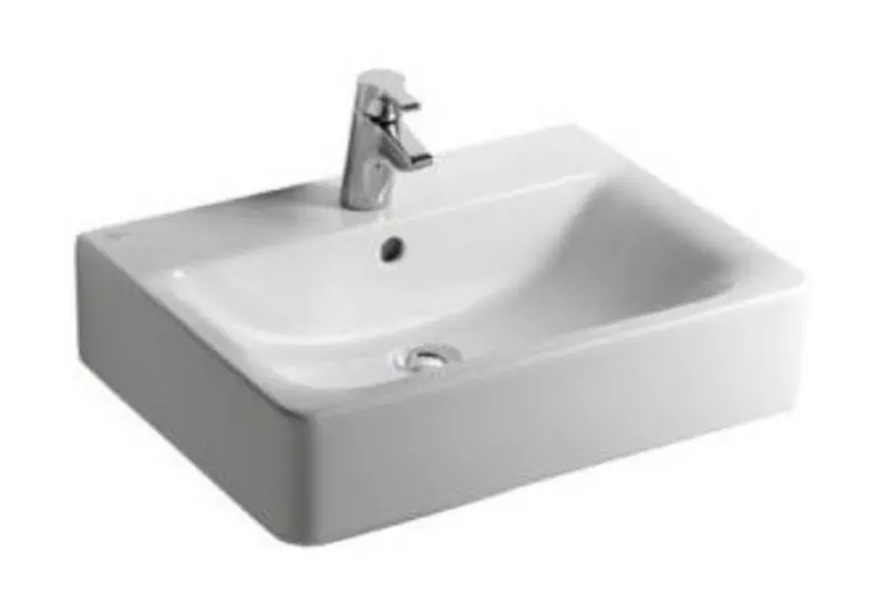 

Раковина «Ideal Standard» Connect Cube 60/46 E794501 фарфоровая белая