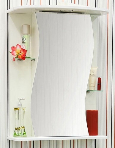 Зеркальный шкаф Sanflor Лина 65 с подсветкой белый левый 11477₽