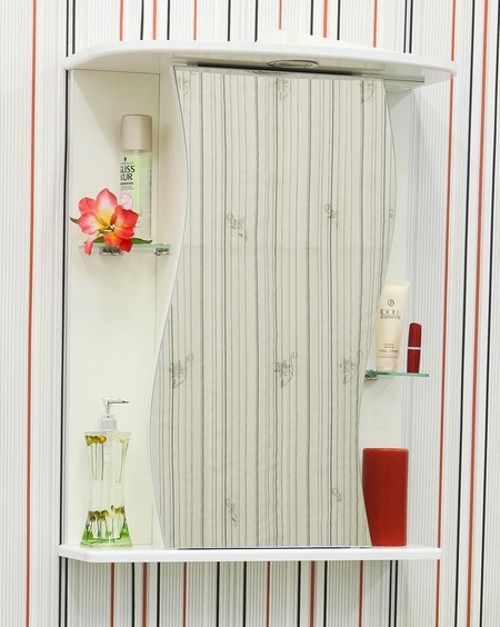 Зеркальный шкаф Sanflor Лина 55 с подсветкой белый левый 9564₽