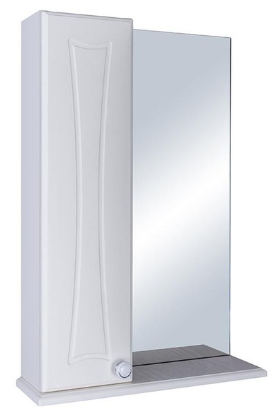 Зеркало с шкафчиком Sanflor Карина 45 без света белый левый 5739₽