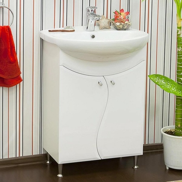 Тумба с раковиной Sanflor Лина 65 Стелла 65 белая 23952₽