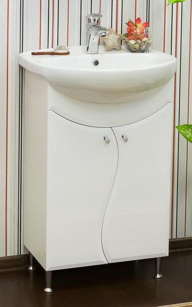 Тумба с раковиной Sanflor Лина 55 Антик 55 белая 21375₽