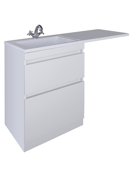 Тумба с раковиной под стиральную машину Style Line Даллас 120 Люкс Даллас 120 левая белая 32920₽