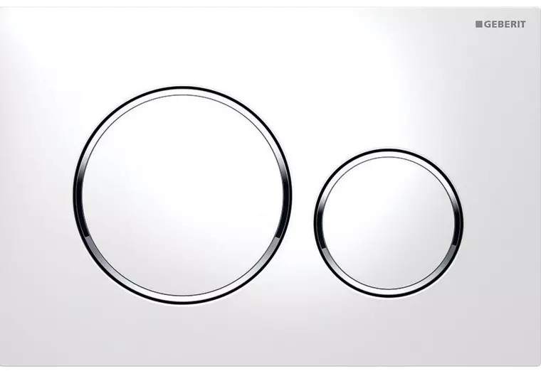 

Кнопка смыва «Geberit» Sigma 20 115.882.KJ.1 белый глянцевый/хром глянцевый