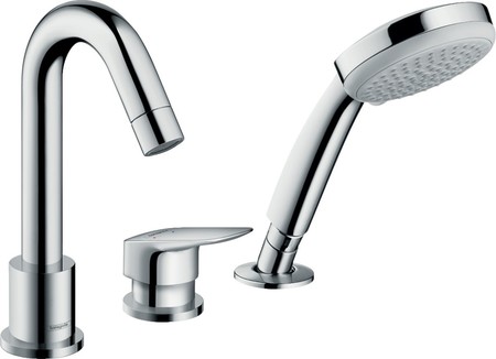 

71313000 LOGIS | Смеситель для ванны набортный на 3отв с душем HANSGROHE · Logis, Hansgrohe, 71313000