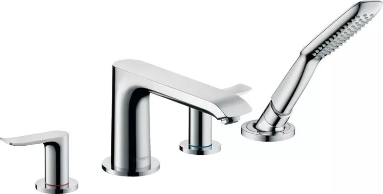 

31442000 METRIS | Смеситель для ванны набортный с душем хром HANSGROHE · Metris, Hansgrohe, 31442000