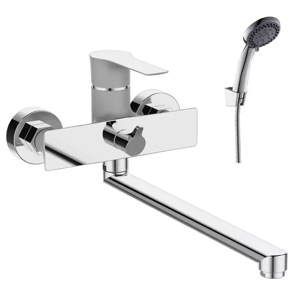 

Смеситель для ванны «Rossinka» RS35-32PC серый/хром