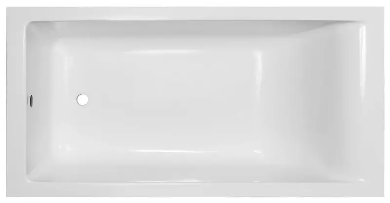 Ванна из литьевого мрамора «Эстет» Дельта 190/90 без опор без сифона белая