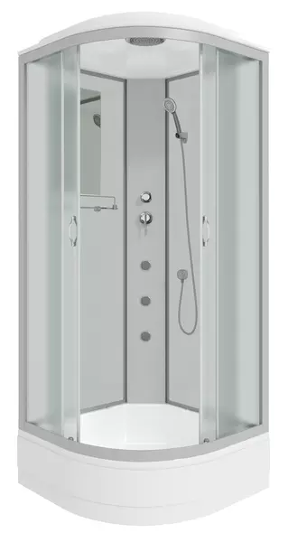 

Душевая кабина «Niagara» NG-3302-14G (04) 100/100 средний поддон матовая/белая с гидромассажем