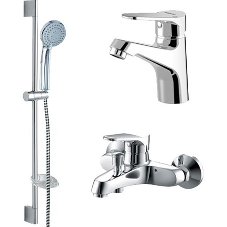 

Комплект смесителей «Bravat» Eco F00313C хром