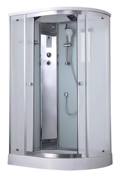 Душевая кабина Timo Comfort T-8802 12085 низкий поддон Fabric Glassбелая с электрикой левая 144500₽