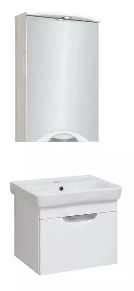 Мебель для ванной подвесная «Runo» Ибица 50 белая - фото 1
