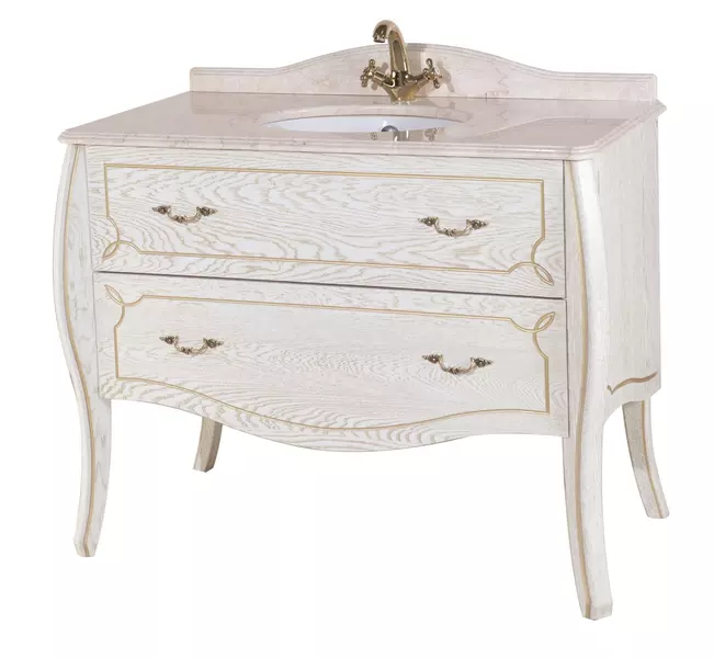 

Тумба с раковиной «Bellezza» Грация Люкс 90 (Nora 47 TS-30001-0476) столешница бежевая белая