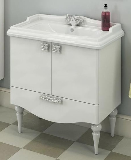 

Тумба с раковиной «Comforty» Монако 80 с ящиком (3380) белая