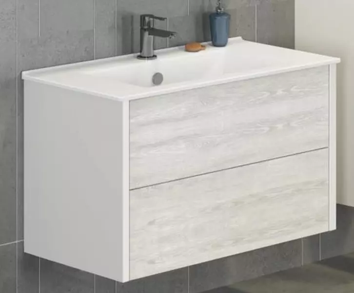 

Тумба с раковиной «Comforty» Женева 90 (Comforty 90Е) подвесная дуб белый