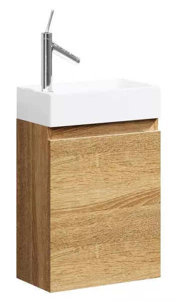 

Тумба с раковиной «Aqwella» Леон-МР 40 (Una M 40) подвесная дуб сонома правая