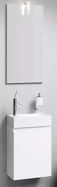 Мебель для ванной подвесная «Aqwella» Леон-МР 40 белая - фото 1