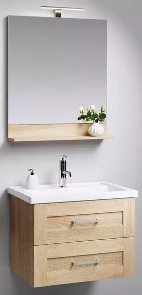 Мебель для ванной подвесная «Aqwella» Фостер 60 дуб сонома - фото 1