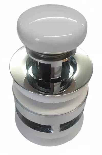 Донный клапан для раковины «Roca» 7892020000 с механизмом Клик-Клак белый/хром