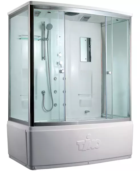 Душевой бокс «Timo» Lux T-7750 150/90 с ванной прозрачный/белый с гидромассажем и электрикой