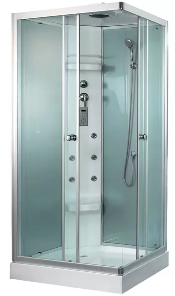 

Душевая кабина «Timo» Lux TL-1504 110/85 низкий поддон прозрачная/белая с гидромассажем и электрикой левая