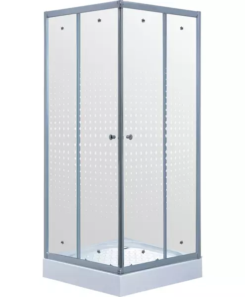 

Душевой угол-ограждение «Timo» TL-1102 Romb Glass 100/100 прозрачный с рисунком/хром квадратный с поддоном