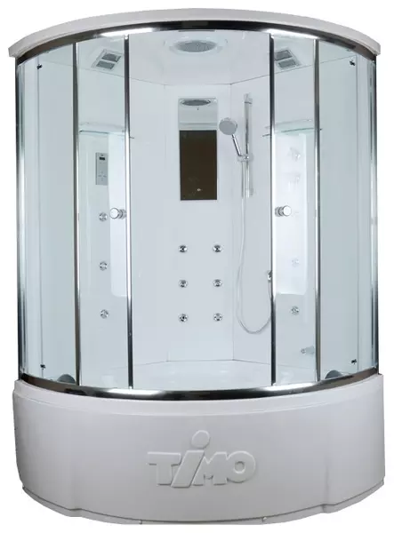 

Душевой бокс «Timo» Lux T-7755 150/150 с ванной прозрачный/белый с гидромассажем и электрикой