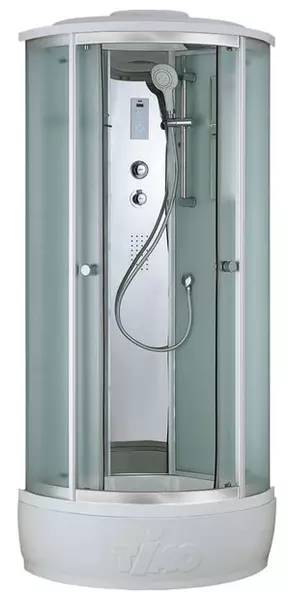 

Душевая кабина «Timo» Comfort T-8880 80/80 средний поддон Fabric Glass/белая с гидромассажем с электрикой