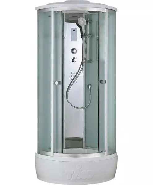

Душевая кабина «Timo» Comfort T-8880 80/80 средний поддон Clean Glass/белая с гидромассажем с электрикой