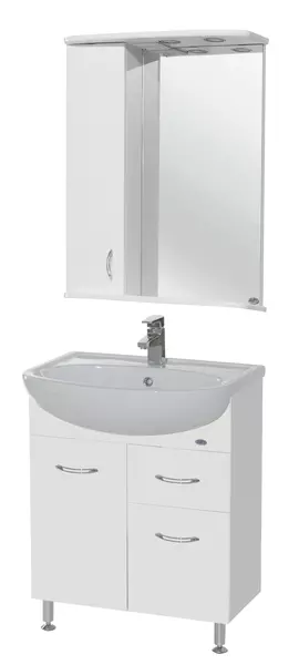 

Мебель для ванной «Bellezza» Уют 60 Н с 1 ящиком белая