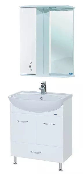 

Мебель для ванной «Bellezza» Уют 60 Н с нижним ящиком белая