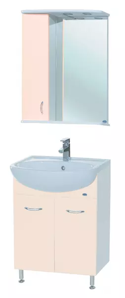 Мебель для ванной «Bellezza» Уют 60 Н бежевая/белая - фото 1